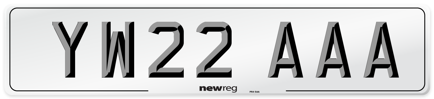 YW22 AAA Number Plate from New Reg